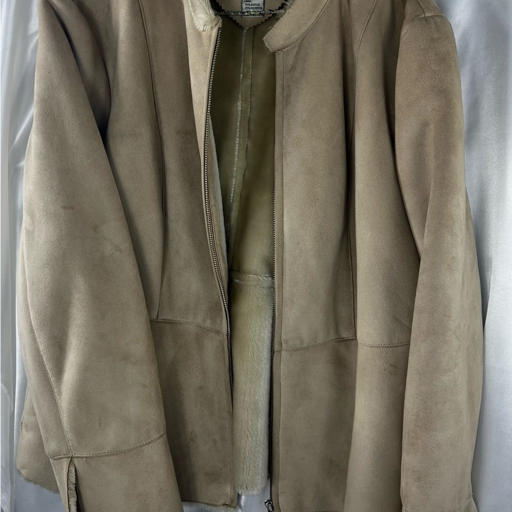 Alfani Men's Beige Suede Jacket